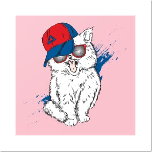 Hipster Cat Funny Meme Posters and Art